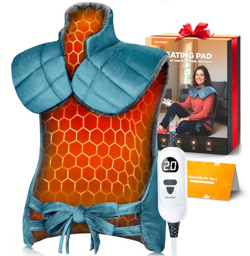 Graphene-Infused Heating Pad with 3X Deeper Pain Relief, 30% Heavier Weighted Heating Pad for Neck and Shoulders and Back, 25x35 Large Electric Heated Pads, Gifts for Mom Women Christmas Birthday