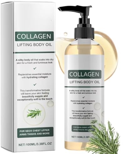 Collagen Lifting Body Oil,Firming Body Oil,Cellulite Massage Oils,Moisturizing Oils,Collagen Oil for Skin Tightening,Natural Hydrating,Skin Care for Scars,Wrinkles & Stretch Marks,Smooth Skin Texture