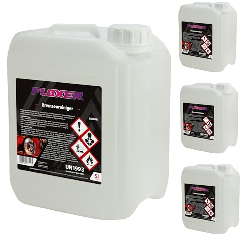 Bremsenreiniger Floxer 20L (4X 5L) - für Auto, Motorrad & Werkstatt - entfernt Öl, Fett & Bremsstaub - Teilereiniger & Motor Entfetter, schnelltrocknend & rückstandsfrei