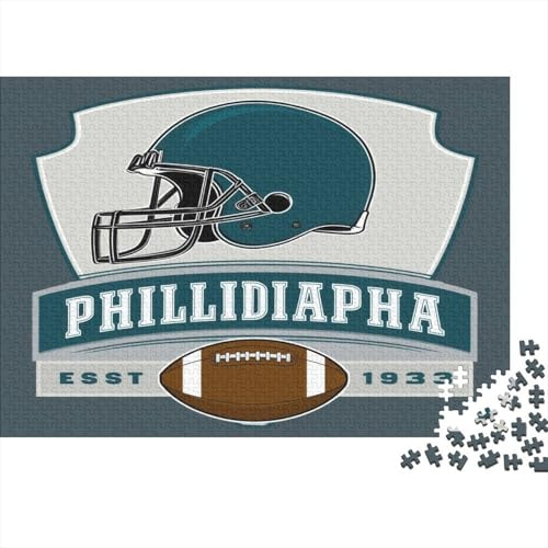 American Football Helmet 1000 Piece Jigsaw Puzzle Paper Puzzle Game for Adults Sport Style Relaxation Focus Home Gift 38x26cm/1000pcs