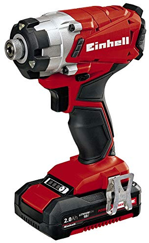 Einhell TE-CI 18/1 Li (1x2,0Ah) Avvitatore a impulsi a batteria Power X-Change (18V, giri al min. 0-2300, torsione 140Nm, attacco bits esagonale, 3 luci, incl. Batteria da 2 Ah e caricabatteria)