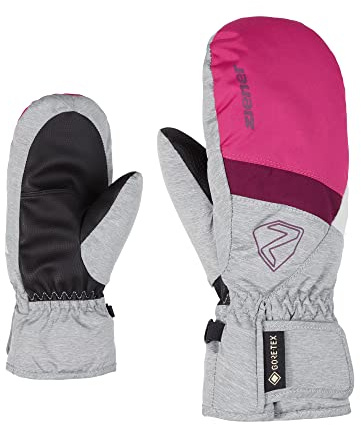 Ziener Flicka Levin GTX Mitten Junior skidvantar/vintersport | vattentät, andas, pop rosa/ljusmelange, 3,5