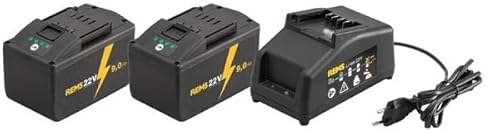 REMS Akku Set Power Pack 21,6V (22V max) mit 2x Akku 9,0Ah + Ladegerät 90W (571592)