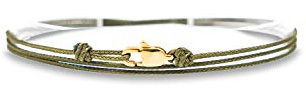 Made by Nami Dünnes Wickel-Fußband für Herren & Damen mit Karabiner-Haken Verschluss - Handmade Männer Fußkettchen - Surfer-Schmuck Herren-Schmuck - 100% Wasserfest & Verstellbar