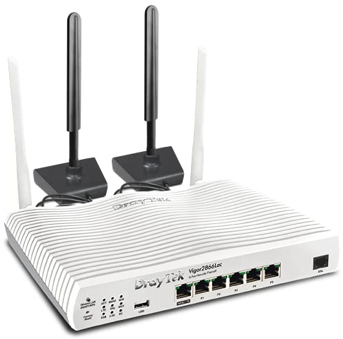 DrayTek Vigor 2866LAC VDSL2, G.Fast, FTTC Failover VPN Router With Embedded Dual 3G/4G (LTE) SIM slots - AC Dual Band Wireless, Load Balancing. 5+1 Gb LAN Ports, Ideal For Business
