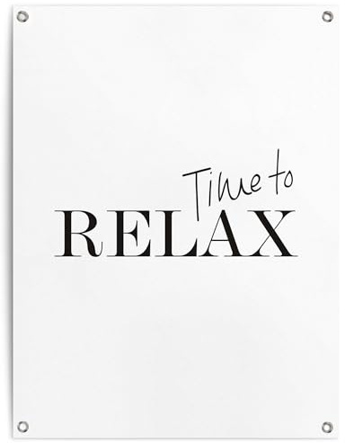 REINDERS Gartendeko, Time to Relax, Garten, Bilder, Wanddeko, Room Decor, Leinwand, Schwarz-Weiß, 80 x 60