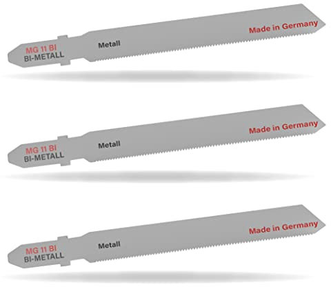 Universal Jigsaw Blade MG 11 Bimetal for Thin Sheets Made of Steel and Stainless Steel from 3 mm - 76.5 x 7.8 x 1.0 mm, ZPZ 21 - Made in Germany - Compatible with e.g. Black & Decker AEG Bosch (3)
