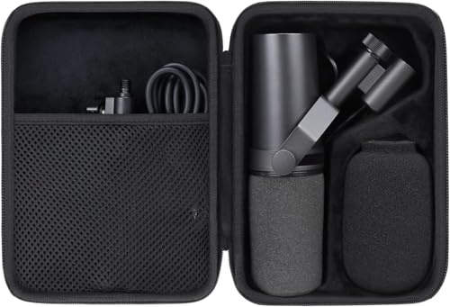 Aenllosi Hard Carrying Case for Shure Microphone SM7dB/SM7B/MV7/MV7X, Black | Fit for Shure Microphone SM7dB/SM7B/MV7/MV7X, EVA Hard Shell Protection, Shockproof Case Protection, Case Only