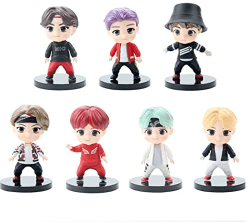Surprise September 7pcs Cake Toppers Character Set Action Figures Toys, Mini Figurines Dolls Birthday Party Supplies Car Desktop Birthday Decorations (C)