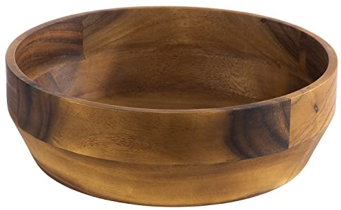 APS 796 - Cuenco de madera de acacia para aperitivos, fruta, ensalada, etc., 27 cm x 8,50 cm