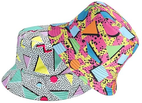 EUPSIIU 2 Pcs Gorros Pescador Mujer Reversible Bucket Hat Unisex Sombreros,escador de Sol de Playa de Gorro Pescador Mujer de Impresión a Doble Cara Señoras Pescador Hombre Bucket Hat (2 Pcs)