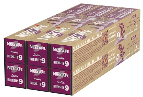 NESCAFÉ Farmers Origins India Espresso 6 x 10 Capsules de café - Approuvé pour les machines NESPRESSO