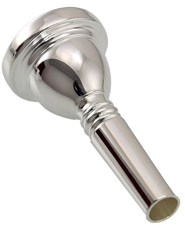 perfeclan Boquilla de trombón bombardinos prácticos piezas de repuesto para trombones barítonos chapados en plata para principiantes músicos aficionados