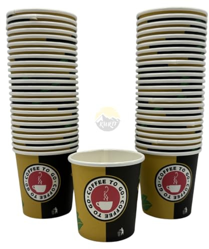 KURTT - Espresso cups to go - coffee cup cardboard - 4oz/120ml - 200 pieces - Drinking cup - Coffee cup - Cardboard Cup - Disposable cup - Paper Cup, 3hfb847fj