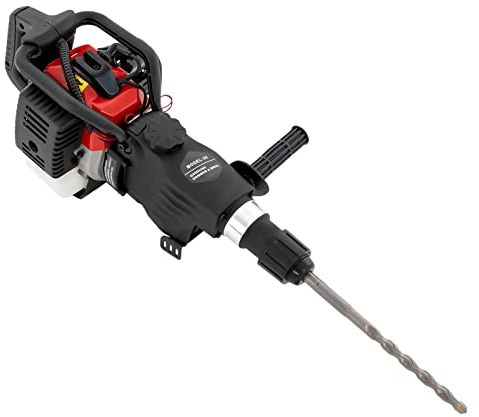 Benzin Abbruchhammer 3-in-1, 2 Takt 32.7CC Stemmhammer Meißelhammer, 1200W 5000rpm Abrisshammer, Schlaghammer 30J Wirkungsenergie, mit 0.9L Kraftstofftank, Luftkühlung, Schalldämpfer