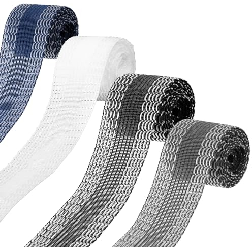 Amabro 4 Stück 1m Gesamt 4m Bügelband Zum Kürzen Von Gardinen,Saumband Zum Aufbügeln Waschfest,Saumband Selbstklebend Zum Aufbügeln Stoffband Kleidung Selbstklebende Kein Nähen für Röcke Jeans