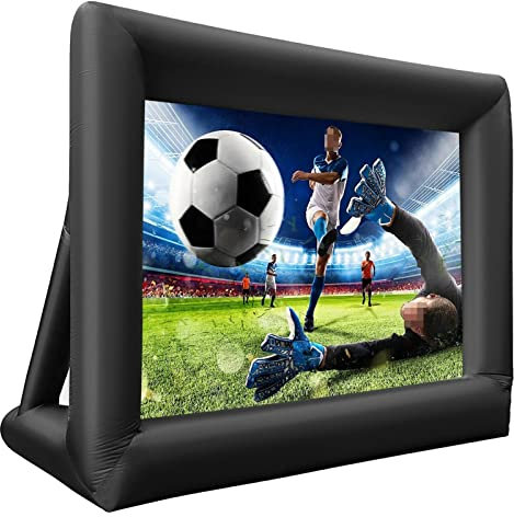 JOXLOVER Portable Projector Screen, 5Mx3M Inflatable Movie Projector Screen Oxford Fabric Material Large Area Home Cinema For Camping Parties Outdoor for Cinema School, Churches, Parties