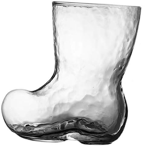 PHENOFICE Stiefelglas Glasbecher Stiefelförmiger Becher Glasstiefel Bierglasbecher Wasserbecher Getränketrinkbecher Partydeko Behälter Für Getränke Tischdeko