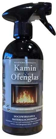 Nettoyant très efficace pour cheminée et verre de poêle – 500 ml – Clair pour vitres – Décapant la suie