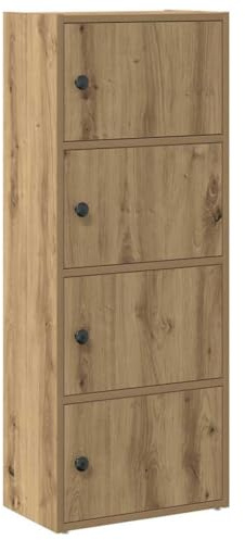vidaXL libreria - mobiletto in legno ingegnerizzato - rovere artigianale, 40x24x102 cm