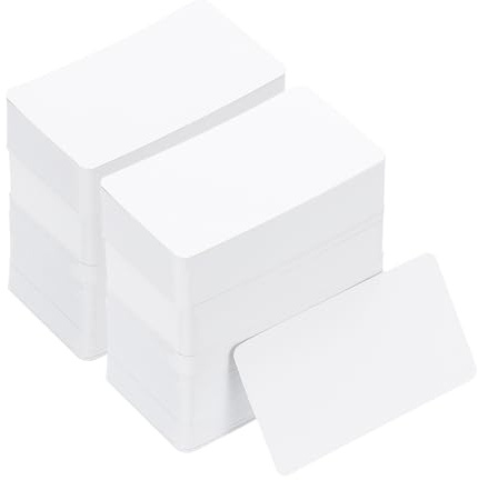 PATIKIL 8,9 cm x 5 cm tomma visitkort, 600-pack små index flashkort ord meddelande anteckningskort mini papperstaggar för gör-det-själv hantverk scrapbooking, vit