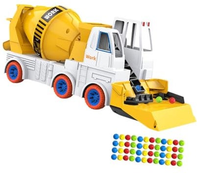 Harilla Excavadoras de construcción, Coche de Juguete, camión barredor de Cuentas, Juguete Educativo, Mezclador, vehículo de ingeniería, Juguete para Regalo, Carro Mezclador