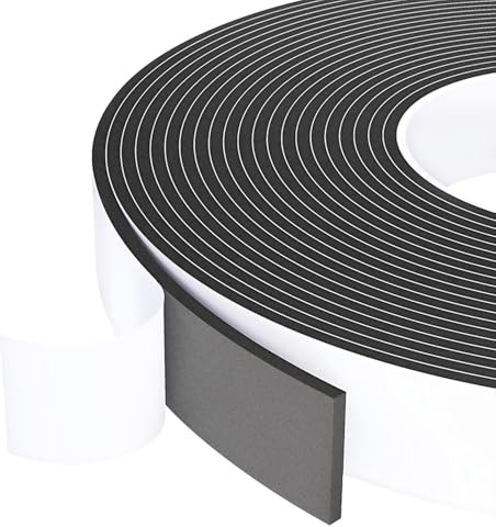 Duccinp Weather Stripping Door Seal Strip, 1 Inch Wide X 1/8 Inch Thick X 6.5 Feet, for Doors and Windows, Sound Proof, Weatherstrip, Pipe Cooling, Air Conditioning Seal Strip