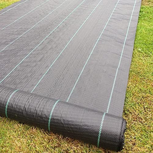 Premium ogräsbekämpning tyg marktäckning 0,4 m x 120 m perfekt för trädgårdsblommor ogräsmedel membran hållbar ogräsbarriär tyg UV-resistent professionell kvalitet