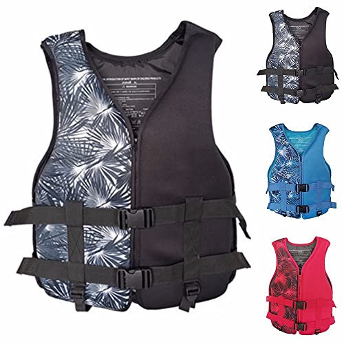 SMTSEC Neopren Schwimmweste Erwachsene Kinder Auftriebsweste SUP Rettungsweste Kajak Auftriebshilfe Schwimmhilfe Kajakweste Für Paddling Board Bootfahren Wassersport Schnorchelweste,Black-XS