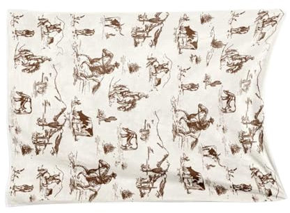 zwxqe Couverture pour bébé à imprimé vache, cowboy occidental – Couette confortable rustique pour pique-nique, plage, voyage, terrasse, salon, cuisine, parc, ferme, appartement, banc d'extérieur