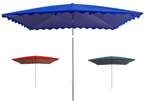 LYMGRZ Sombrilla Rectangular Grande para Patio Exterior, 4 x 3 m, 3 x 2,5 m, protección UV, portátil, para balcón, 4 o 6 Varillas.