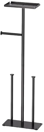 KieTeiiK Supporto per Tessuto del Bagno con Base Carta da Bagno A Base Rotolo Nonkid 7 con Scaffale per Telefono E per Piccoli Articoli per Carta Igienica Moderna Portatore con Vassoio