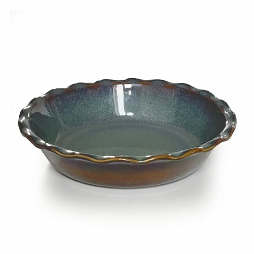 Emile Henry Made In France 175th ANNIVERSARY PIE DISH, BLUE/SABLE