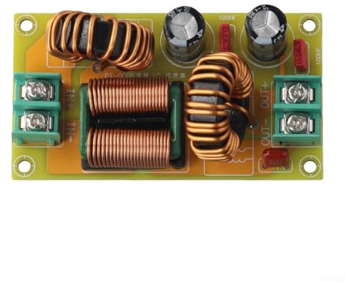 Filtro DC LC 10A 20A para módulo de supresión EMI, compatible con fuente de alimentación DC50V, diseño PCB de bajo ruido para aplicaciones automotrices e industriales, (20 A)