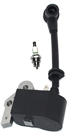 Module de bobine d'allumage de tondeuse avec bougie d'allumage, Compatible avec Mcculloch Eager Beaver Pro Titan, 2 pièces