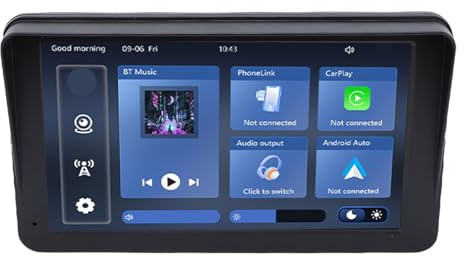 Keenso Estéreo para Automóvil de 7 Pulgadas, Radio Inalámbrica con Pantalla Táctil con Pantalla IPS, Parlantes Incorporados y Bluetooth para Vehículos