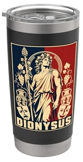 DIONYSUS Dio Greco Teatro Tragedia Commedia Bicchiere termico in acciaio inox doppia parete