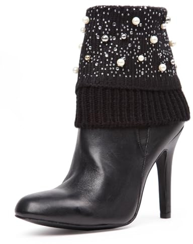 MeMoi Women's Oya Bejeweled Boot Toppers Black One Size