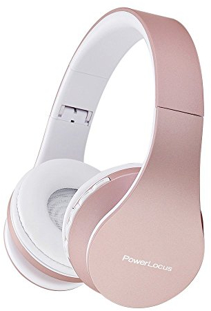 PowerLocus Bluetooth Headphones Over Ear, Foldable Wireless Headphones, Hi-Fi Stereo Headphone with Deep Bass, Micro SD/TF, FM Radio & Wired mode, Built-in Microphones, Soft Earmuffs for Phone/PC