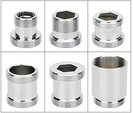 AIGUO Tap Aerator, Faucet Universal Joint, Water Pipe Connection Accessories, Washing Machine Water Inlet And Purifier, F22/M16/ M18/M20/M22/M24 To M22 External Adapter (Size : M16)