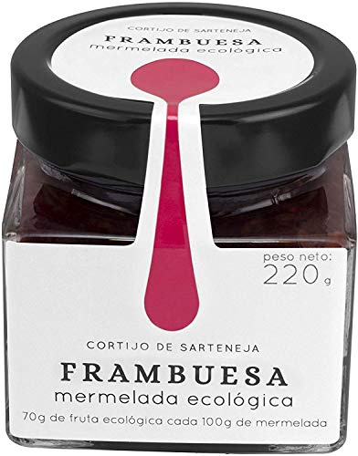 Cortijo de Sarteneja – Mermélada écologique 220 g (framboise) – Boîte de 6 unités.