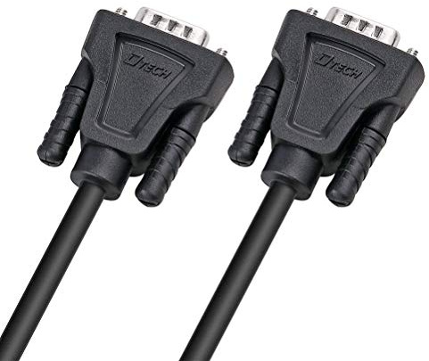 DTech 2 m DB9 Serielles Kabel COM-Anschluss Stecker zu Stecker RS232 Gerade durch 9-poliges Datenkabel