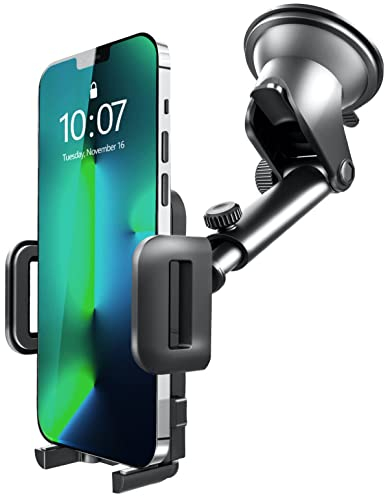GVTECH Car Phone Holder, Dashboard Holder, Universal 360° Rotating, Extendable Arm with One Button Unlock for iPhone 11 12 Pro Max XS Max XR X 8 Plus, Samsung