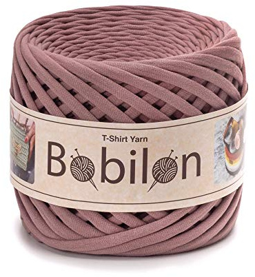 T-Shirt-Garn zum Häkeln, Stricken, Makramee-Projekte, 100% Baumwolle, umweltfreundlich, Qualitätsgarn mit einer konstanten Dicke von 5–7 mm, Flieder | Feines Bändchengarn für präzise Makramee- & Häkelarbeiten – Lilac, ideal für filigrane Projekte