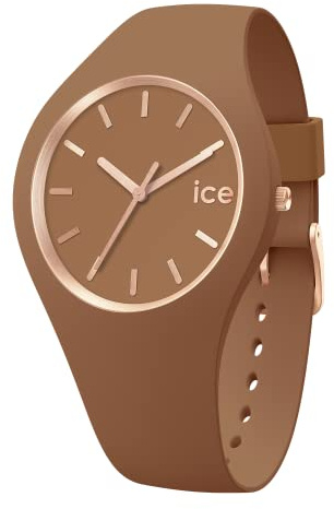 Ice-Watch - ICE glam brushed Sepia - Braune Damenuhr mit Silikonarmband - 020546 (Medium)