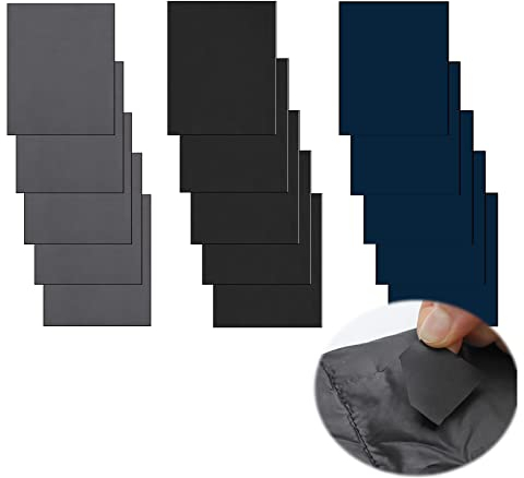 15 Stück Nylon Reparatur Patches Waschbares Selbstklebende Patches Jacke Stoff Reparatur Patches Hohe Viskosität Wasserdicht Reparatur Patches für Daunen Regenmantel Bergsteigertasche Schlafsack