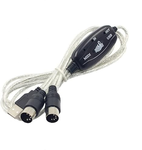 Ziyan B60 Midi USB Kabel Interface Konverter 5 Polig In Out Midi zu USB Adapter 2m