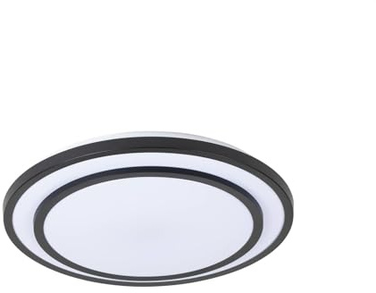 Lindby LED Deckenleuchte Essina dimmbar mit Leselampe (Modern) in Schwarz aus Metall (1 flammig,) - Lampe Deckenlampe Wohnzimmerleuchte