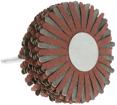 TEHAUX Sandpaper Wheel for Rotary Tool 3.94In Abrasive Polishing Wheel with 20-Layer Cloth Leaves Sanding Mop for Wood Furniture Irregular Surface Polishing Grinding Trimming