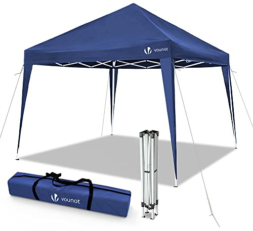 VOUNOT® Carpa Plegable Gazebo 3x3m con Bolsas de Arena, Cenador Pabellón de Jardín Pop Up para Camping, Fiestas, Exterior, Azul